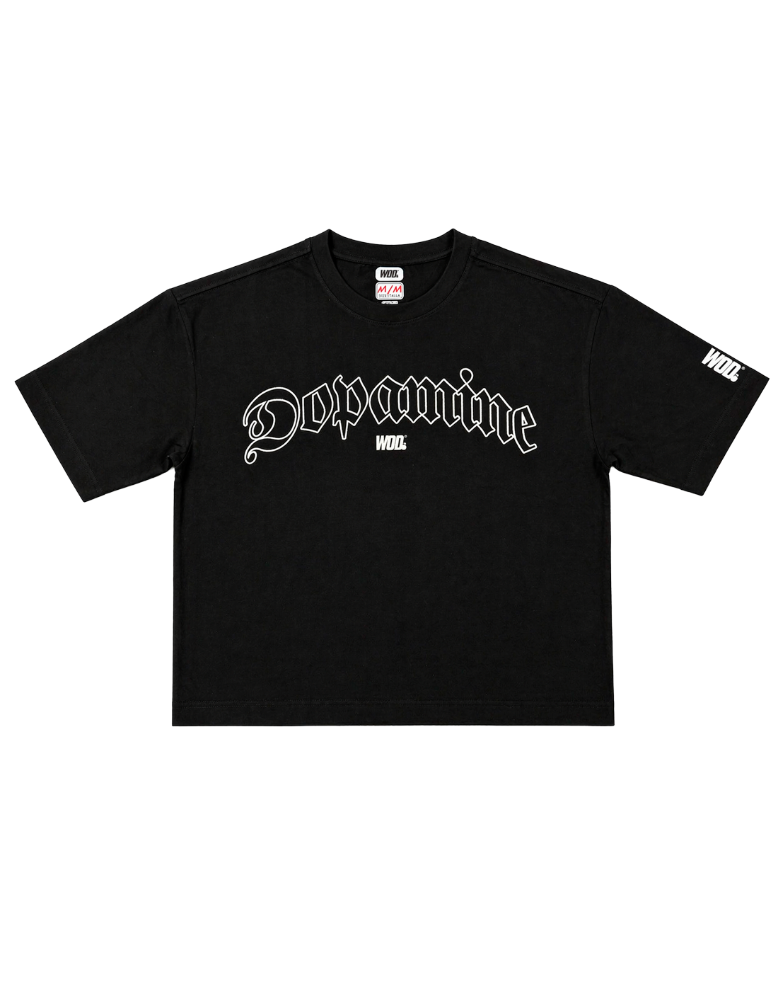 DOPAMINE PLAYERA WOD BLACK OVER BOXY