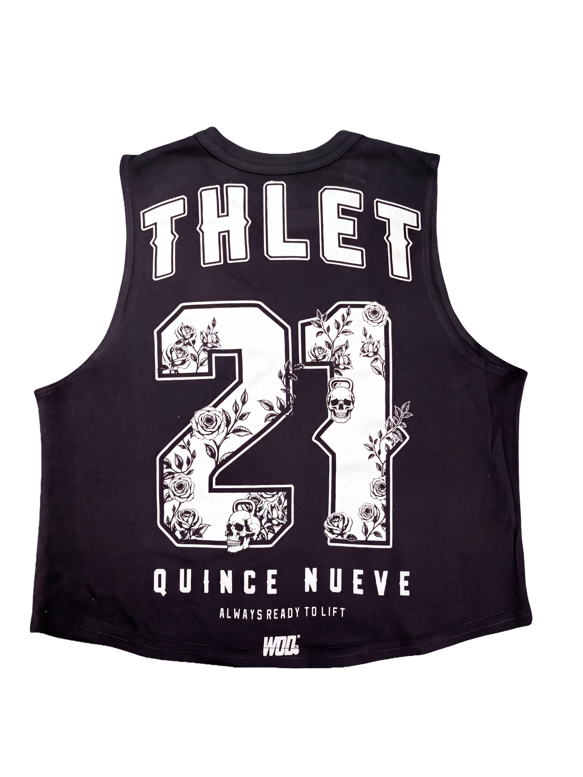 Tank Crop Mujer 21 ALWAYS Negra 100% Algodón 180 g
