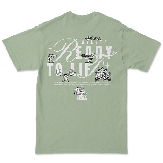 ALWAYS GANG OVERSIZE TEE AQUA GRAY