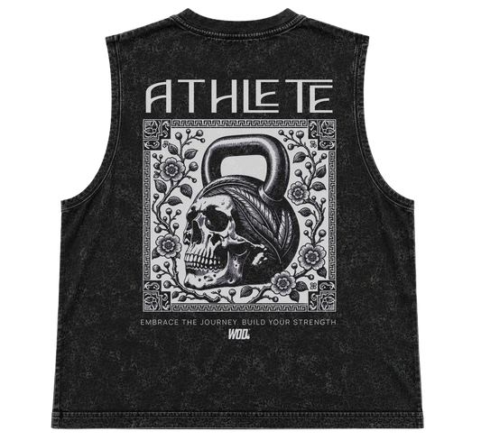 Playera Crop Tank Always Reborn Mineral Wash Negra