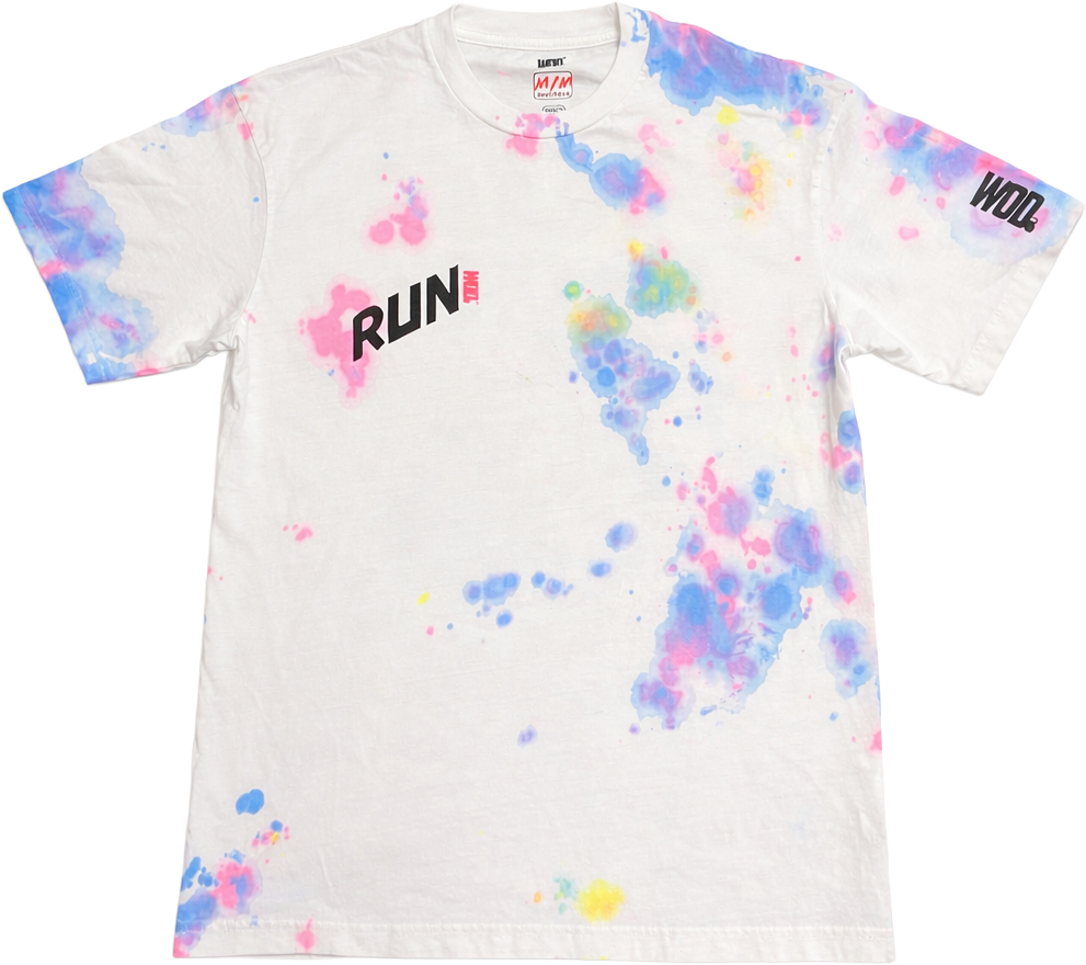 Playera Oversize RUN Mother Always Fucker RUN – Neon Tie Dye